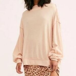 NWT Free People We The Free Main Squeeze Hacci Top Nectar Large